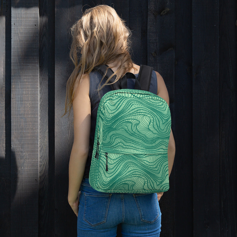 waves pattern Backpack