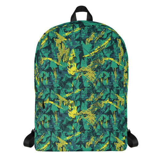 green yellow jersey pattern Backpack