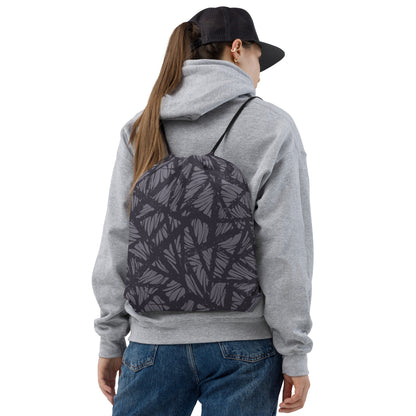 Gray Veins Drawstring bag