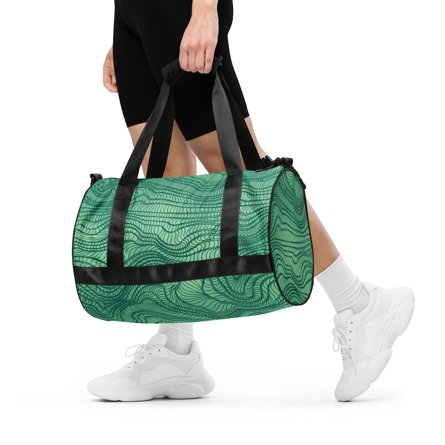 waves pattern All-over print gym bag