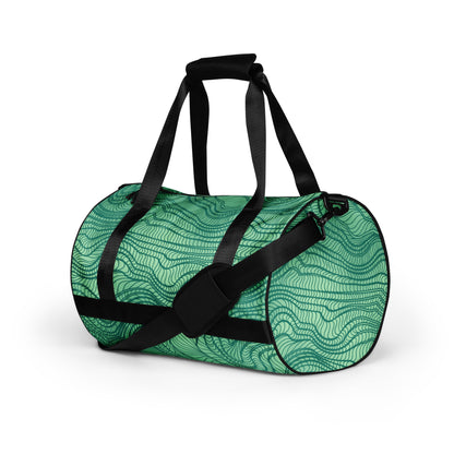 waves pattern All-over print gym bag