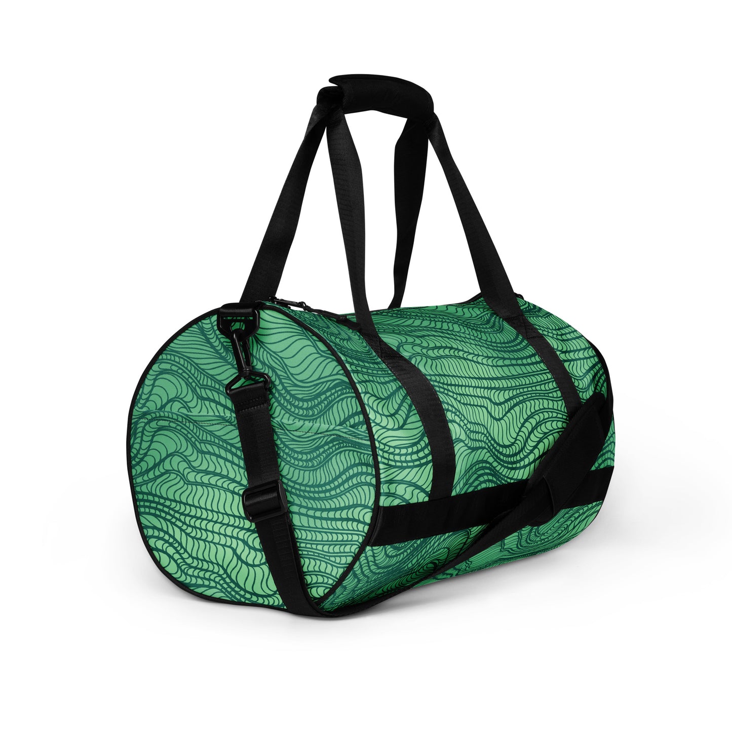 waves pattern All-over print gym bag