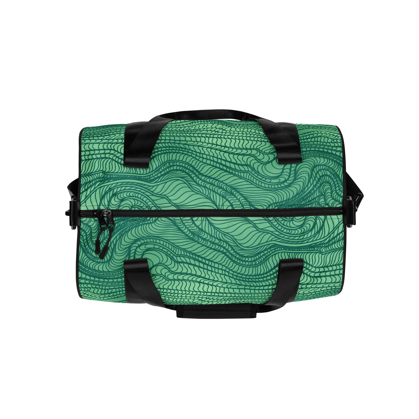 waves pattern All-over print gym bag