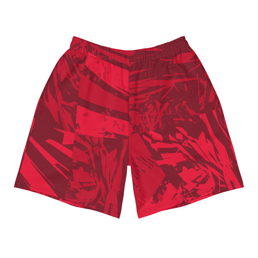 Red jersey pattern Men's Recycled Athletic Shorts