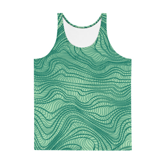 waves pattern Men Tank Top