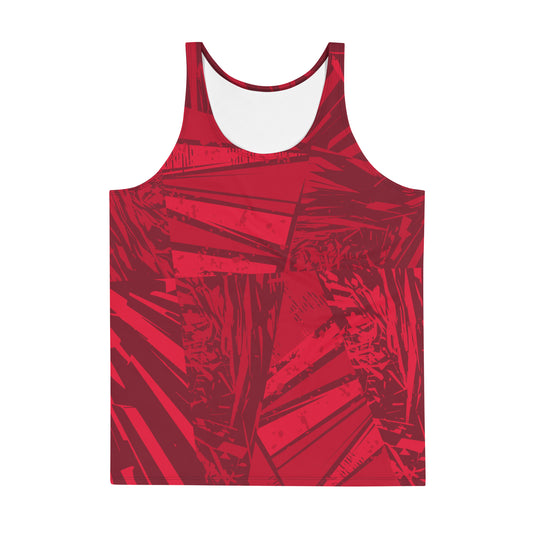 Red jersey pattern Men Tank Top