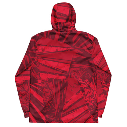 Red jersey pattern Men’s windbreaker