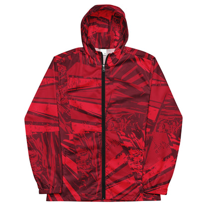 Red jersey pattern Men’s windbreaker