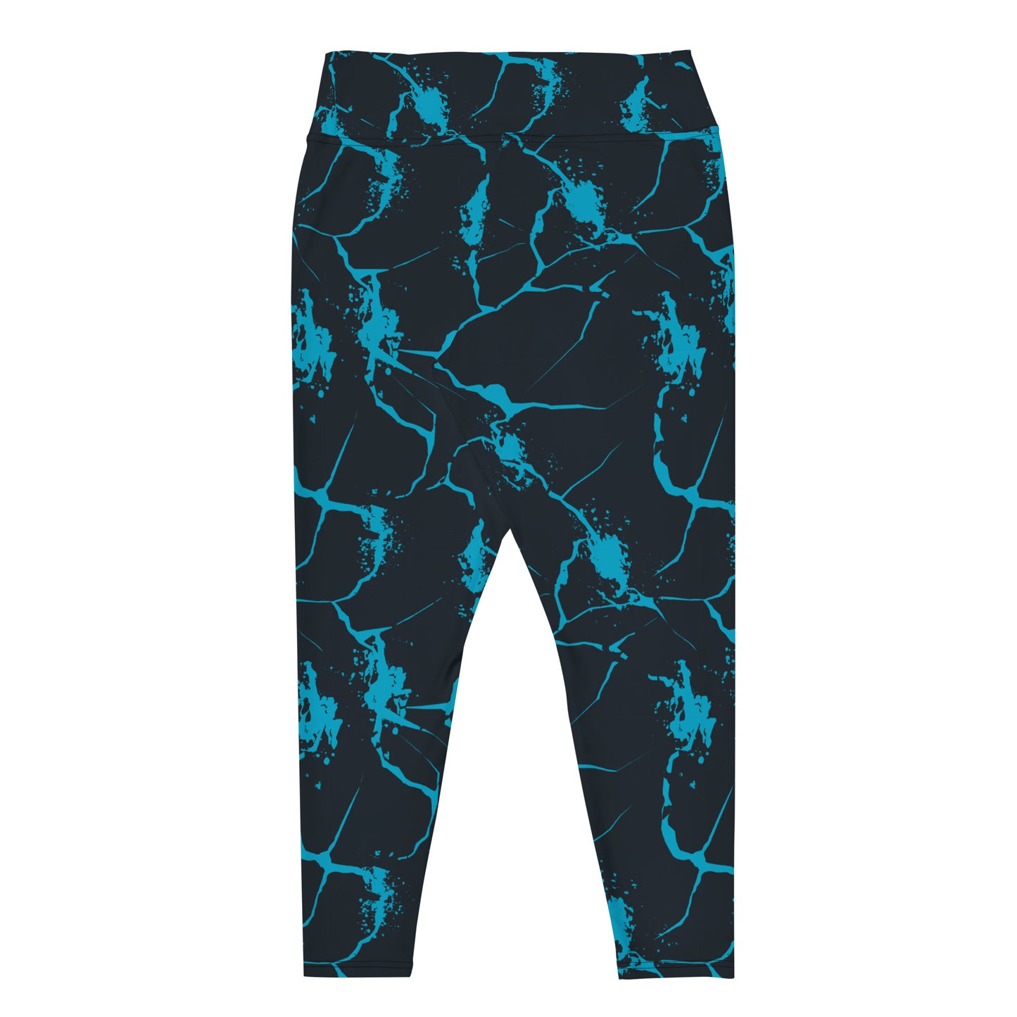 Nautical Waves All-Over Print Plus Size Leggings