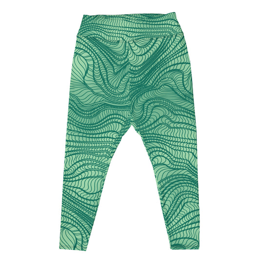 waves pattern All-Over Print Plus Size Leggings