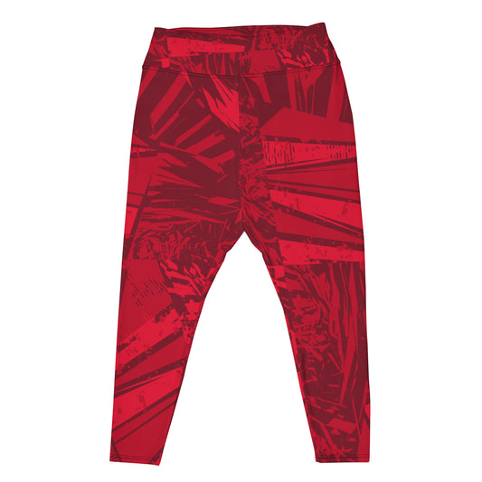 Red jersey pattern All-Over Print Plus Size Leggings