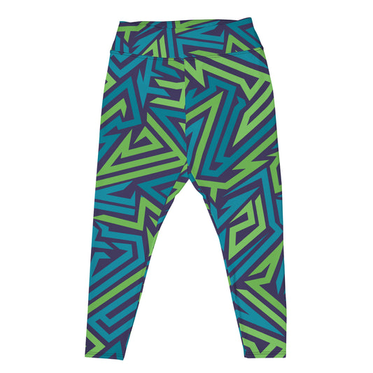 Ocean Breeze All-Over Print Plus Size Leggings