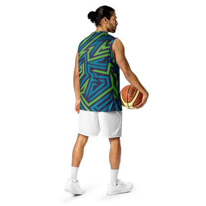 Ocean Breeze Recycled unisex basketball jersey