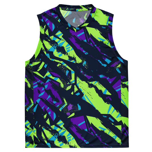 Tiger-Zebra Recycled unisex basketball jersey