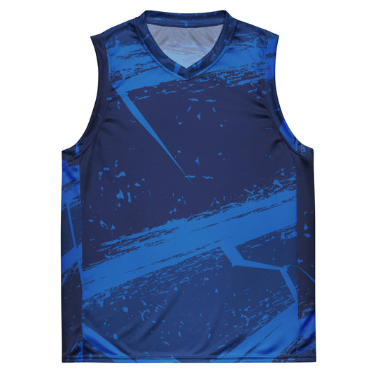 Grunge textured Recycled unisex basketball jersey