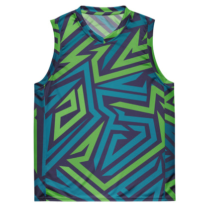 Ocean Breeze Recycled unisex basketball jersey