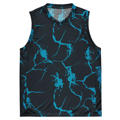 Nautical Waves Recycled unisex basketball jersey