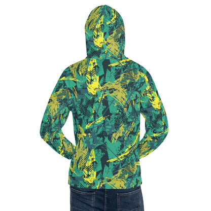 green yellow jersey pattern Unisex Hoodie