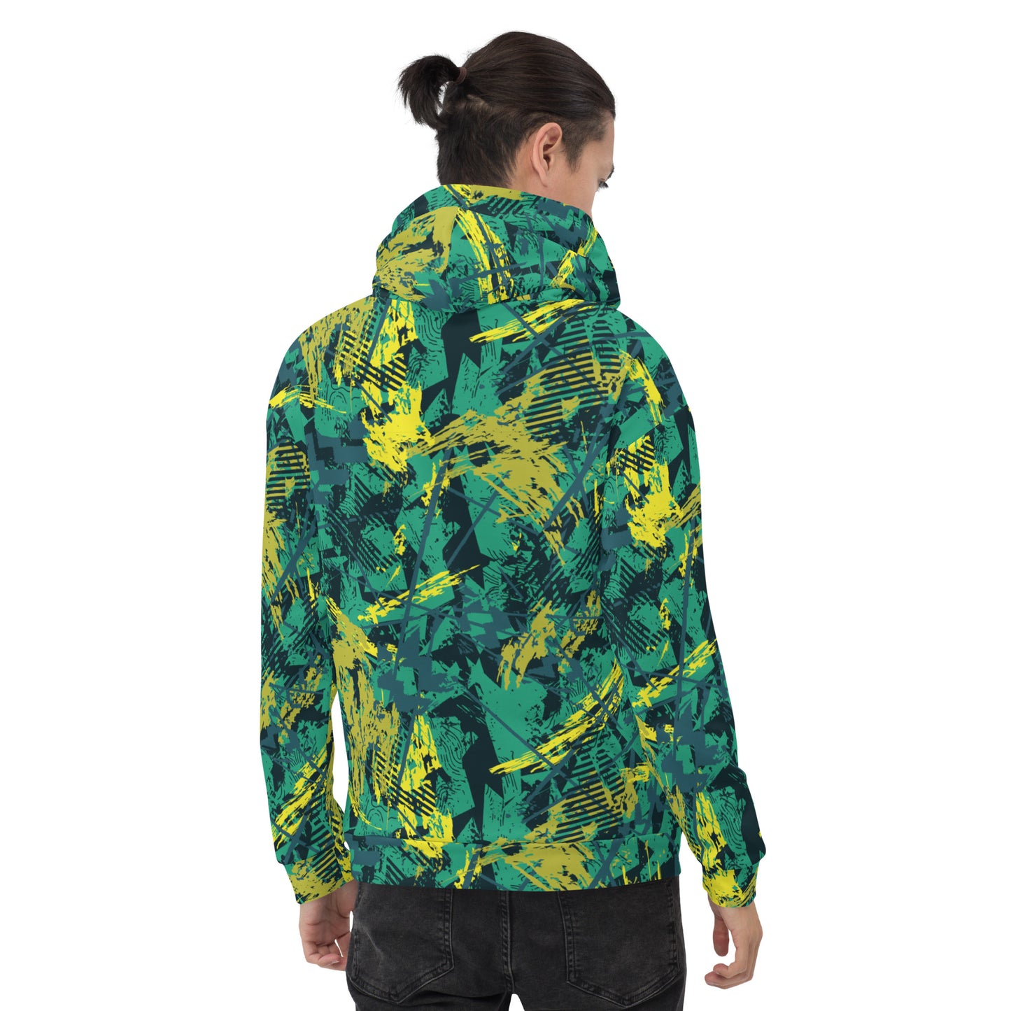 green yellow jersey pattern Unisex Hoodie