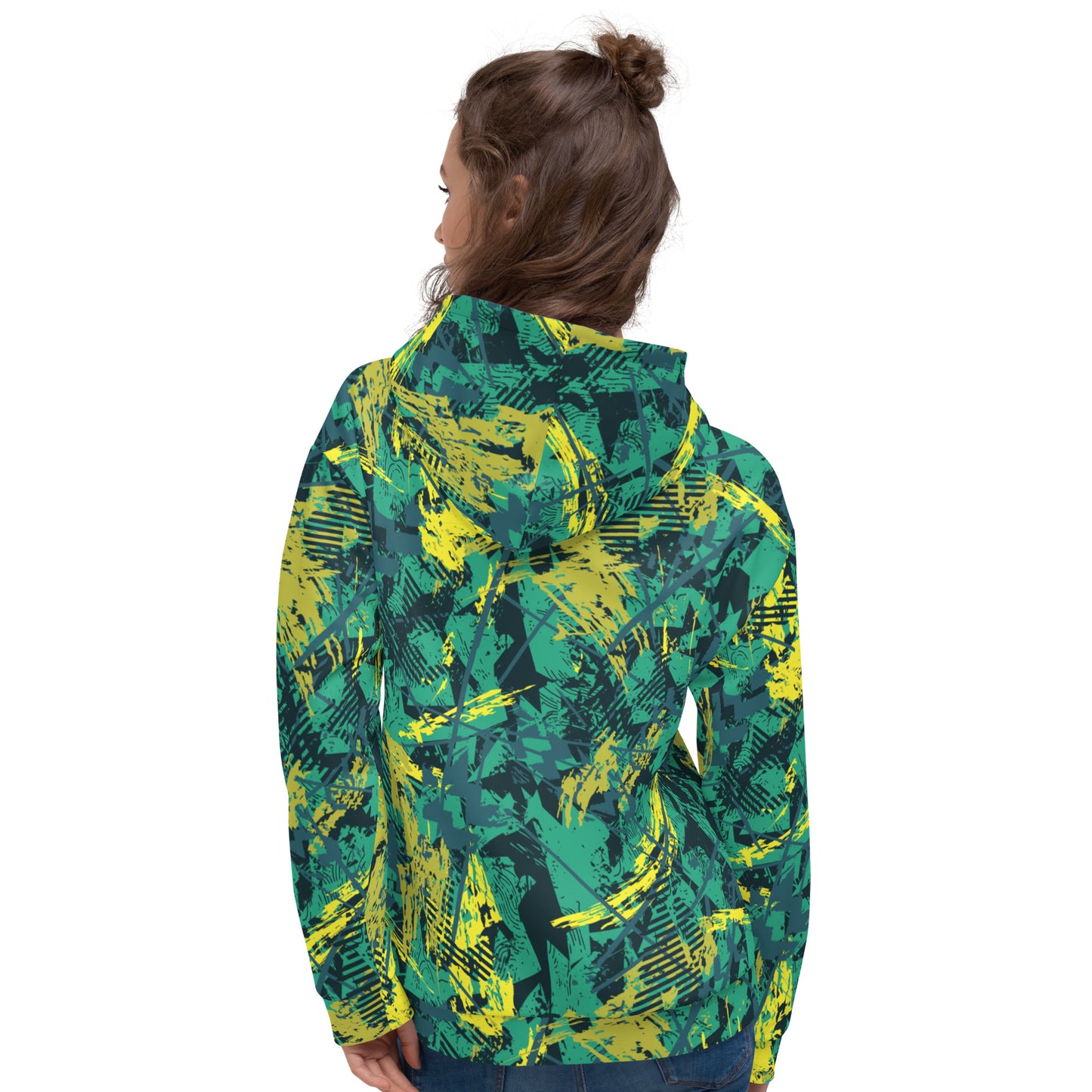 green yellow jersey pattern Unisex Hoodie