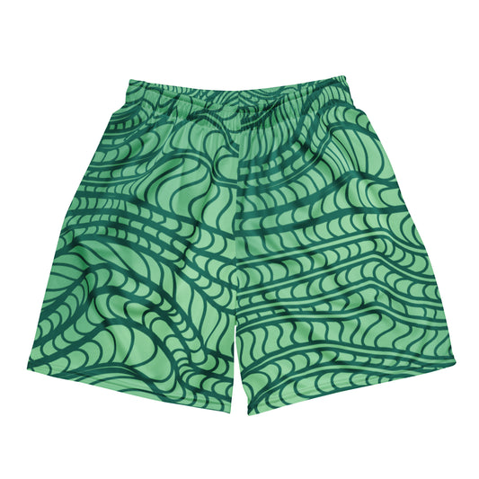 waves pattern Unisex mesh shorts