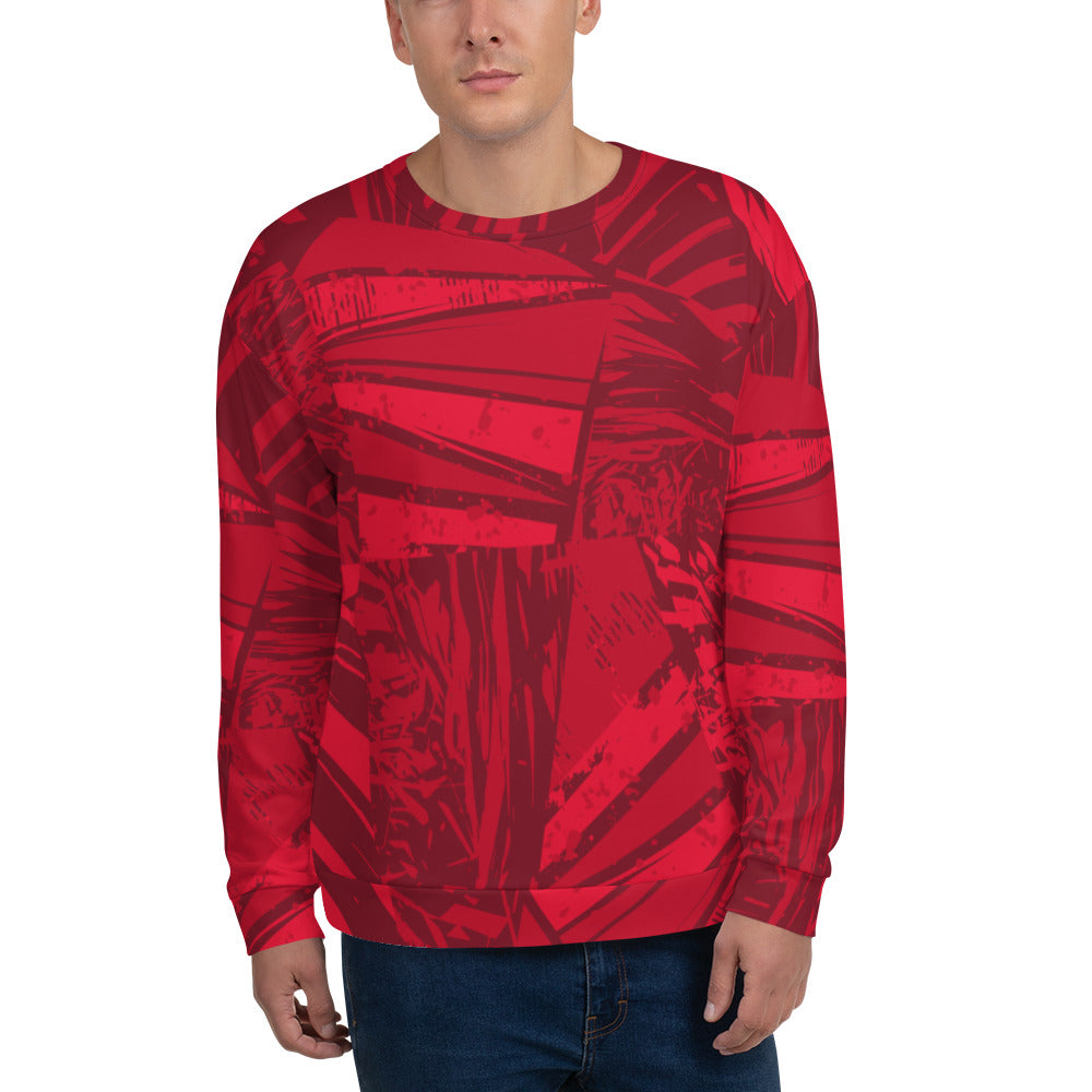 Red jersey pattern Unisex Sweatshirt