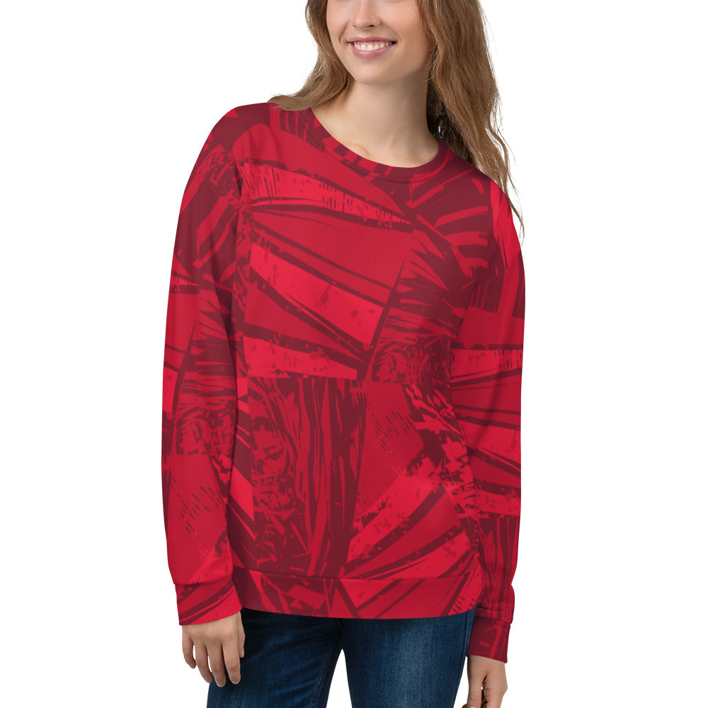 Red jersey pattern Unisex Sweatshirt