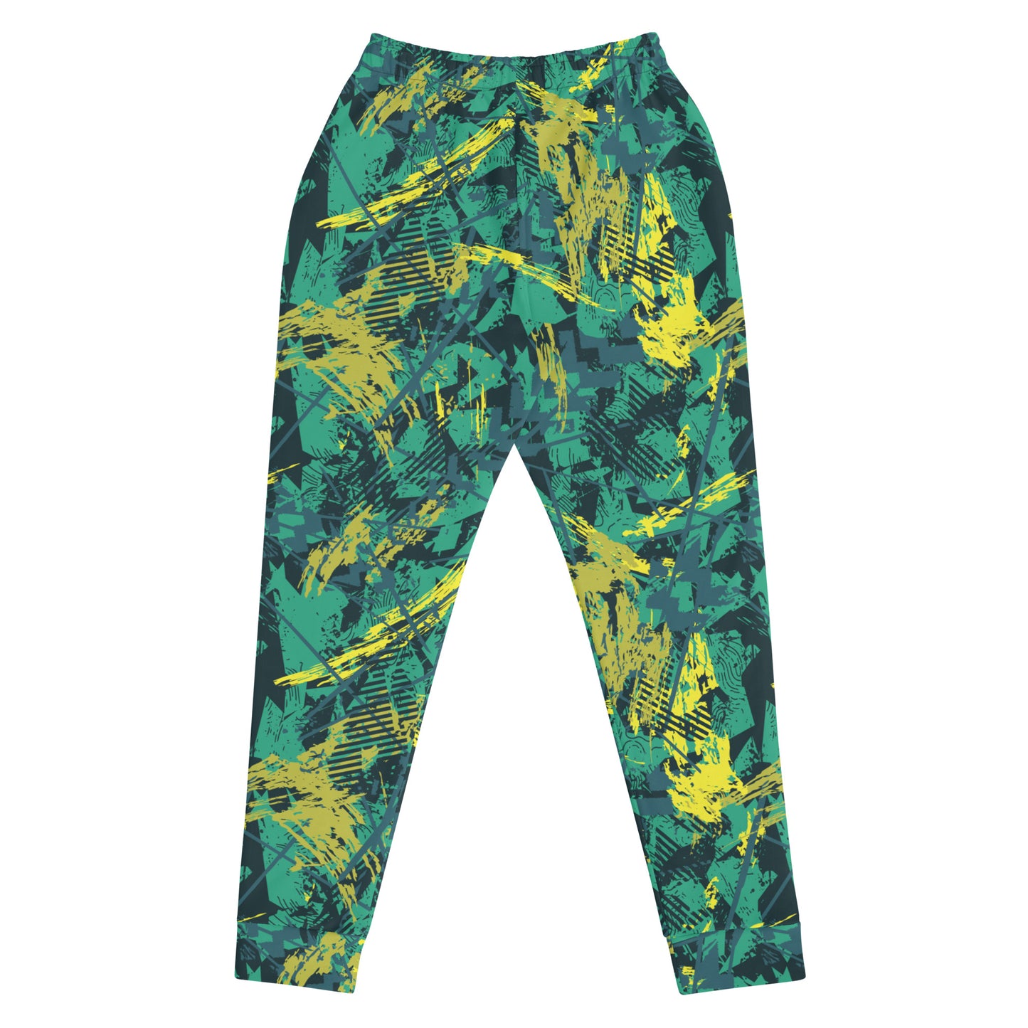 green yellow jersey pattern Women's Joggers