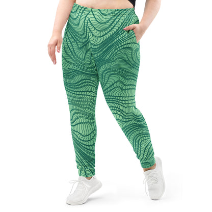 waves pattern Women's Joggers