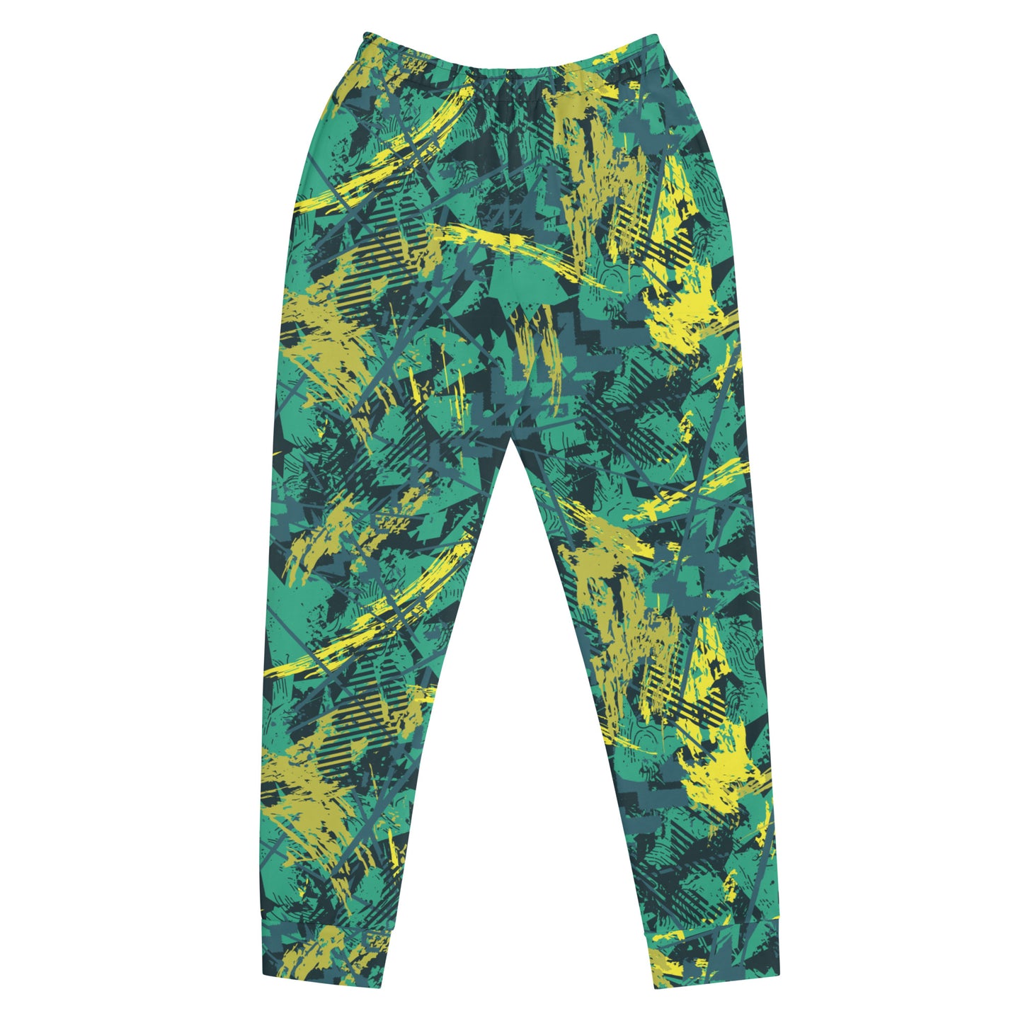 green yellow jersey pattern Women's Joggers