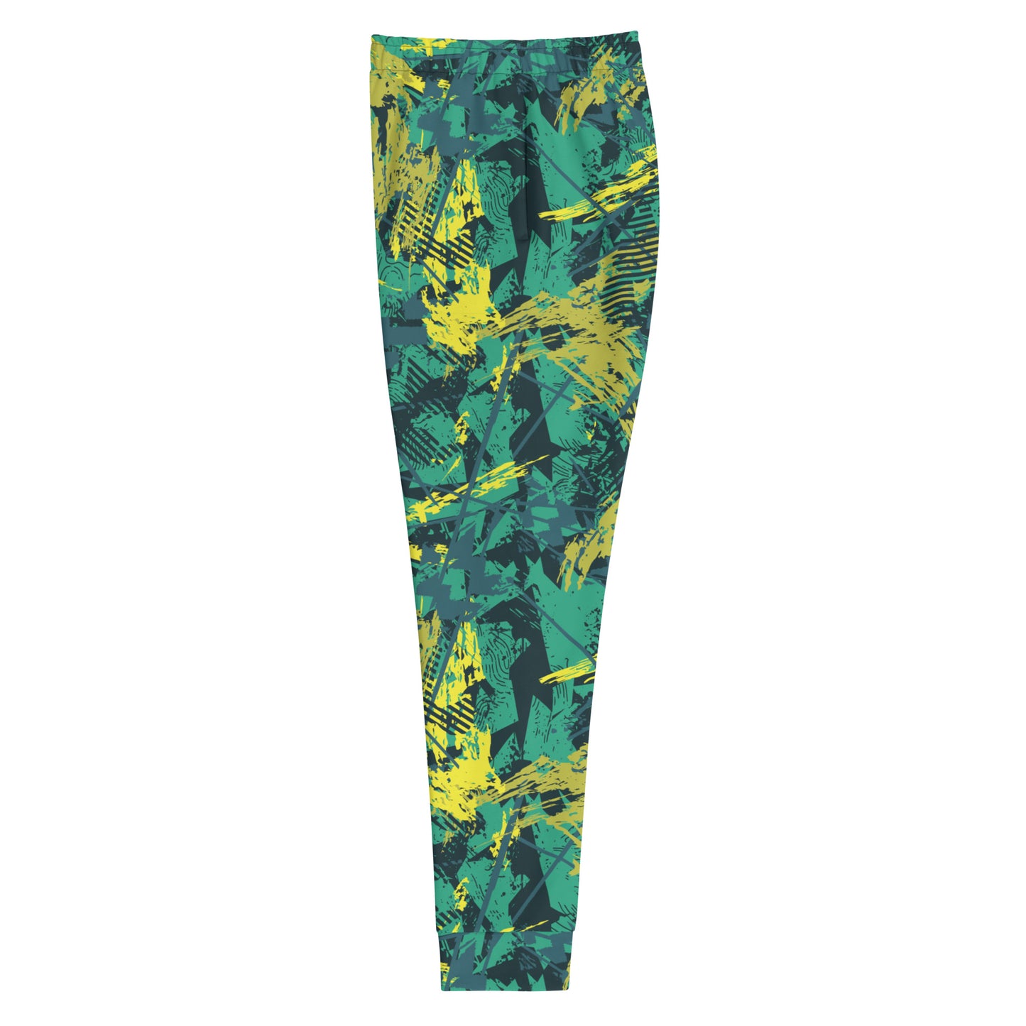 green yellow jersey pattern Women's Joggers