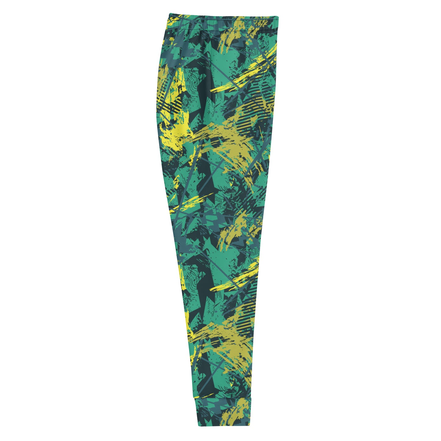 green yellow jersey pattern Women's Joggers