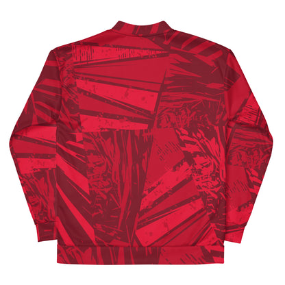 Red jersey pattern Unisex Bomber Jacket