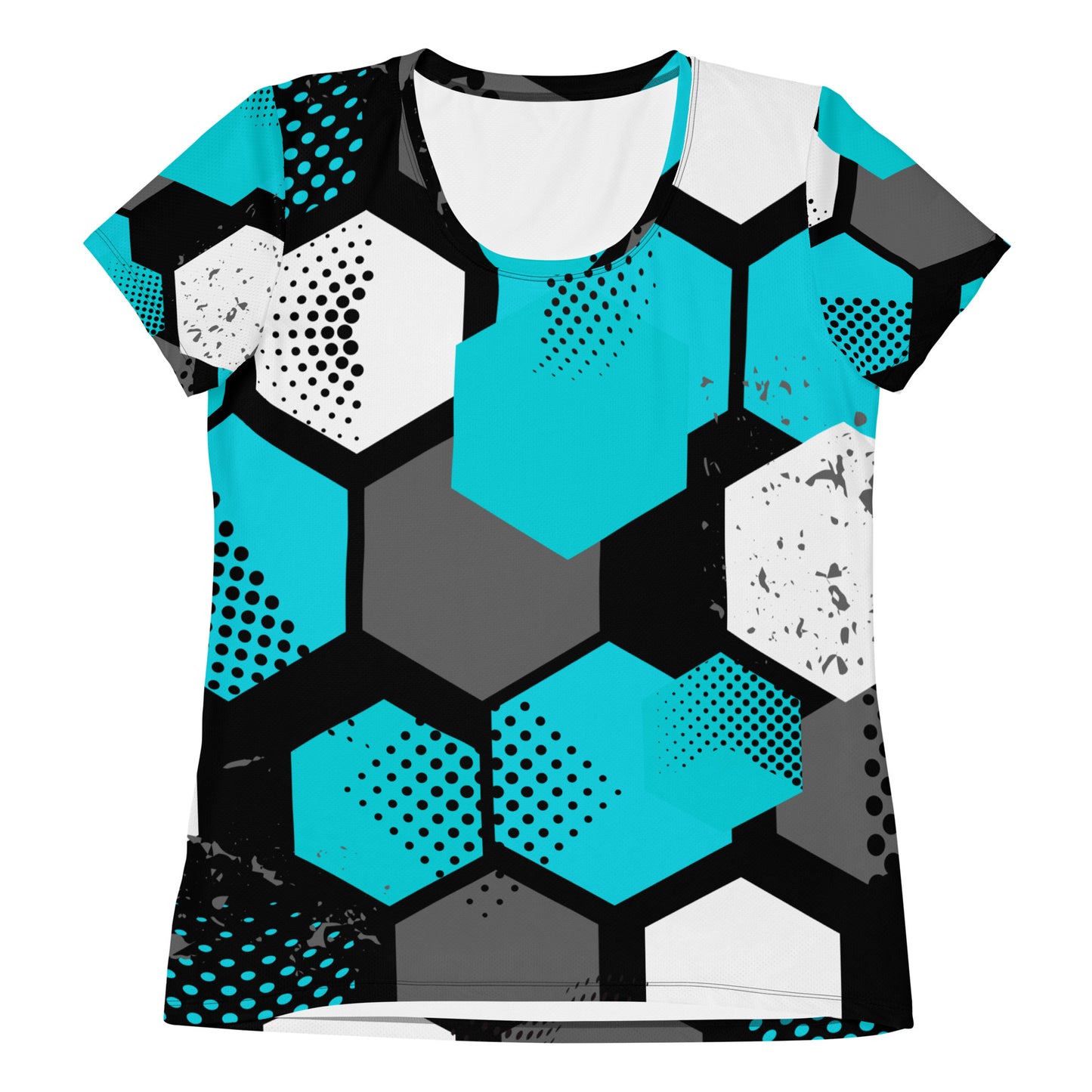 Spot Pattern All-Over Print Women's Athletic T-shirt