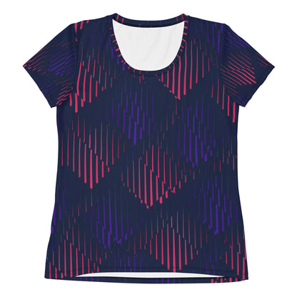 Blissful Blossom All-Over Print Women's Athletic T-shirt