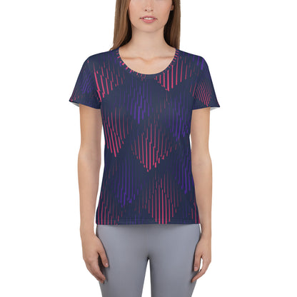 Blissful Blossom All-Over Print Women's Athletic T-shirt