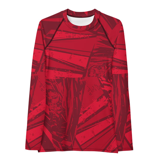 Red jersey pattern Women's Rash Guard