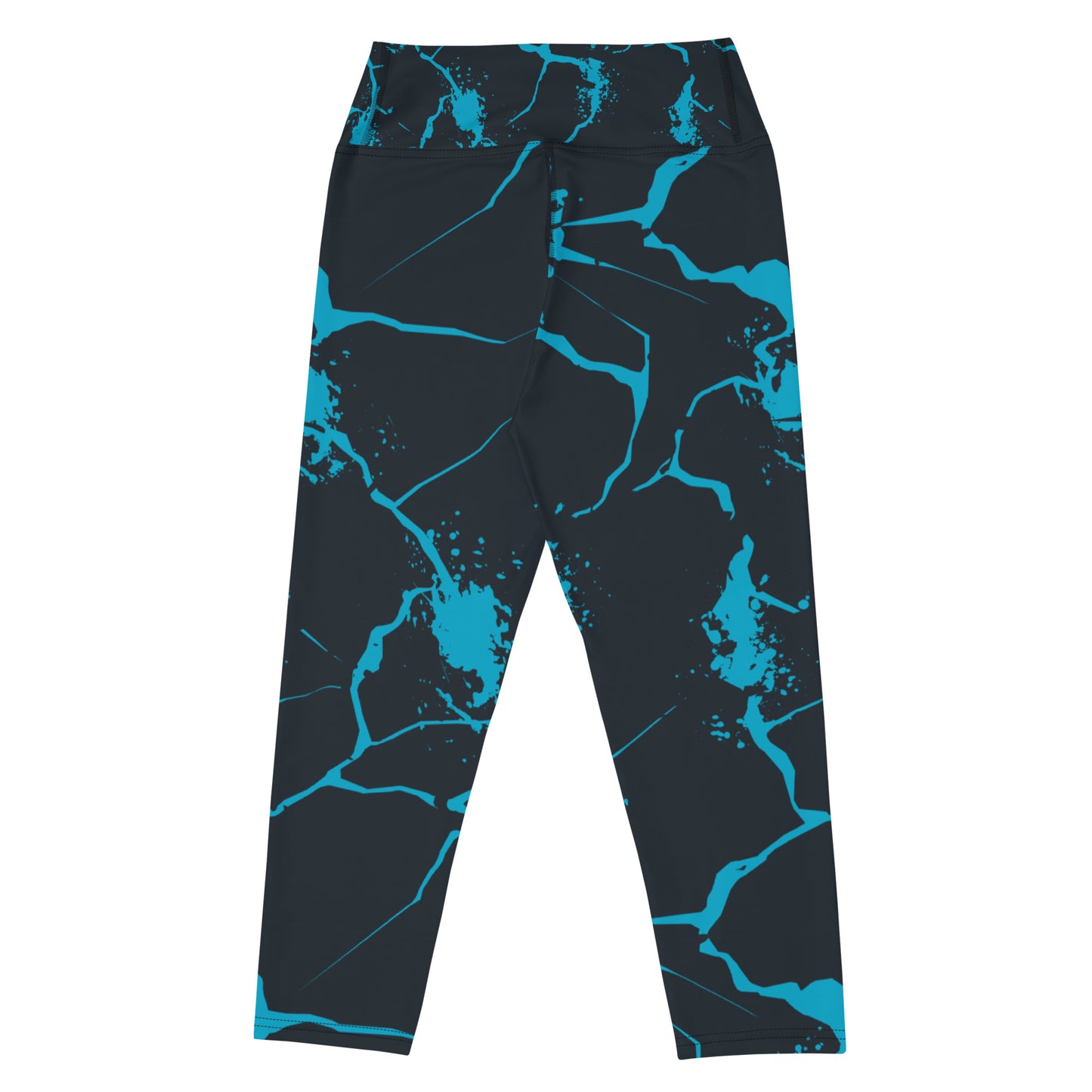 Nautical Waves Yoga Capri Leggings