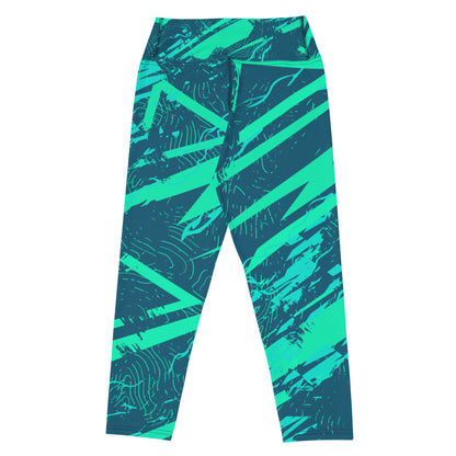 Nautical Jade Yoga Capri Leggings