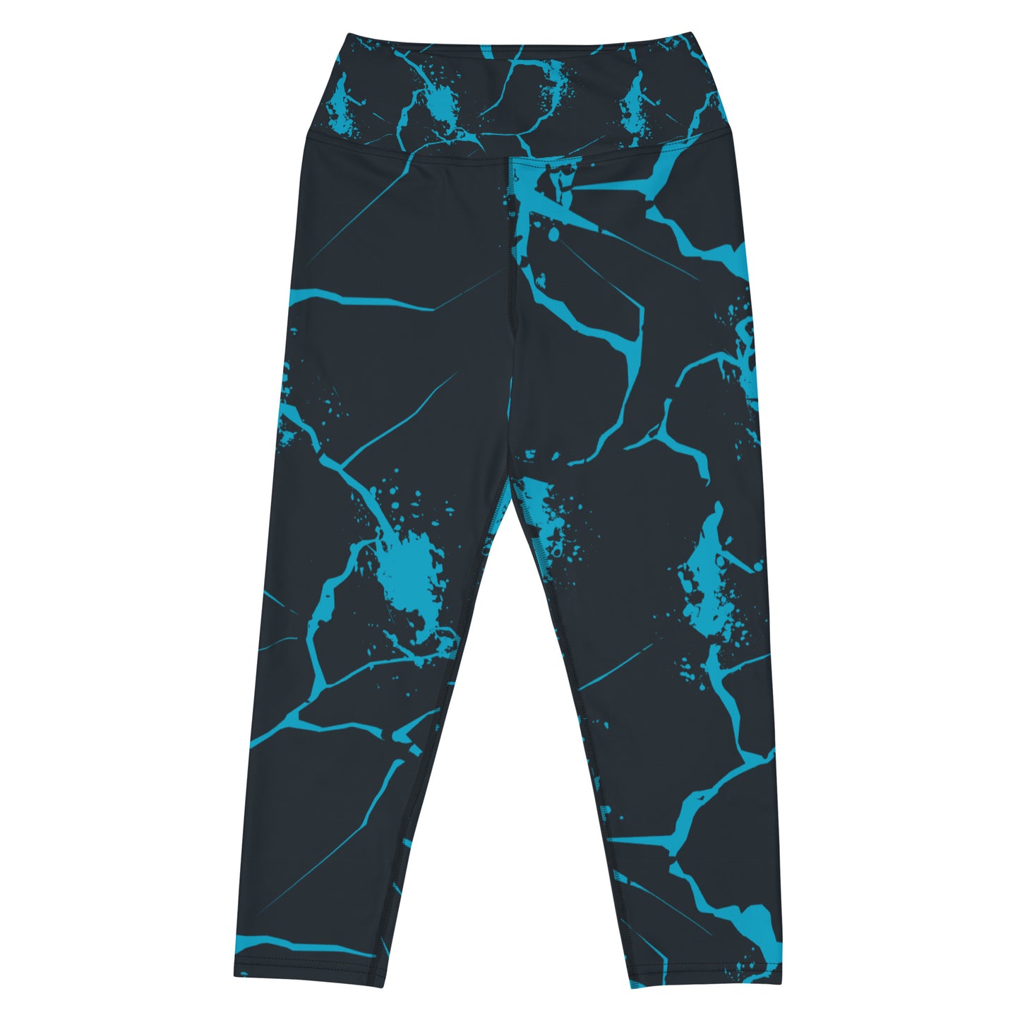 Nautical Waves Yoga Capri Leggings