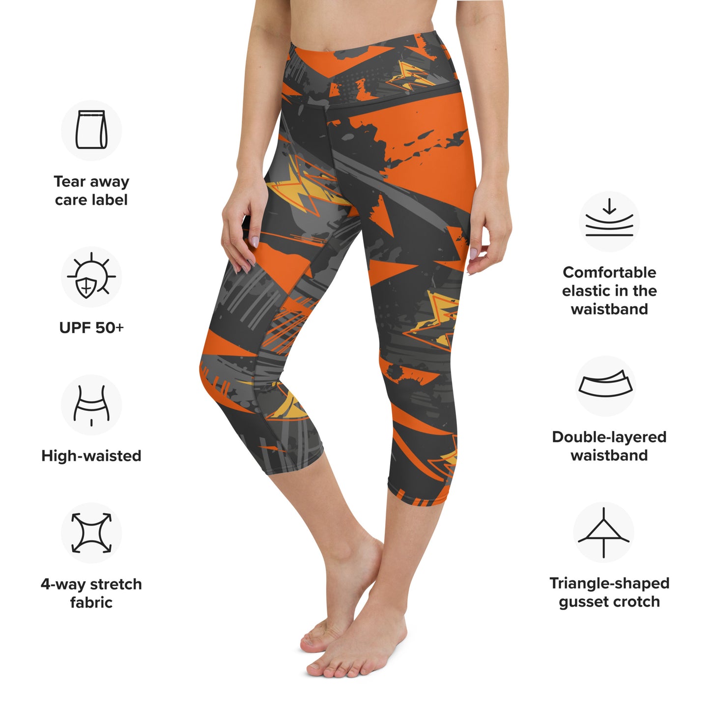 Chromatic Angles Yoga Capri Leggings