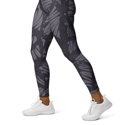 Gray Veins Yoga Leggings