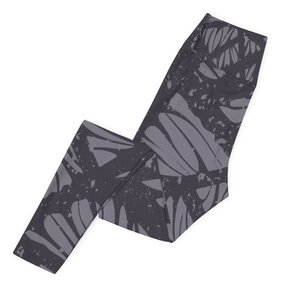 Gray Veins Yoga Leggings