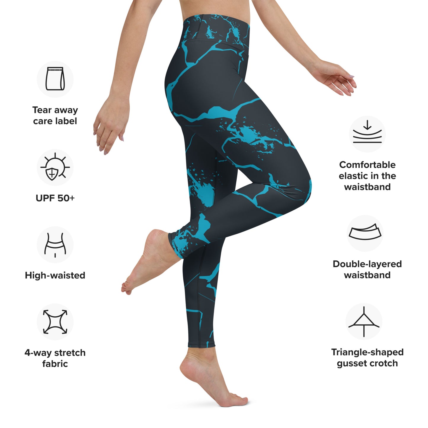 Nautical Waves Yoga Leggings