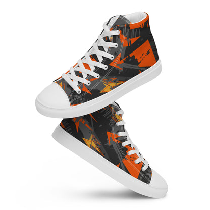 White Chromatic Angles Men’s high top canvas shoes