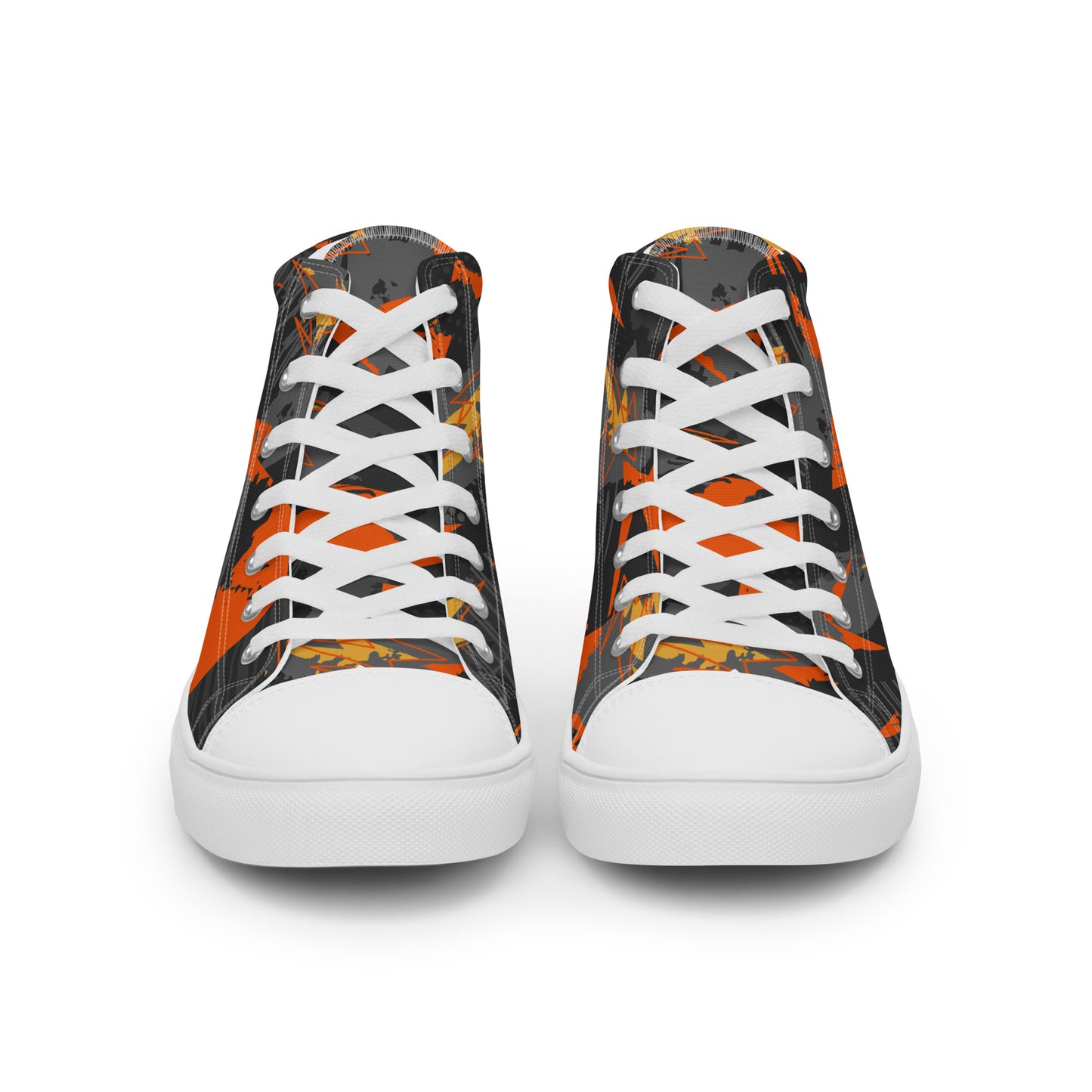 White Chromatic Angles Men’s high top canvas shoes