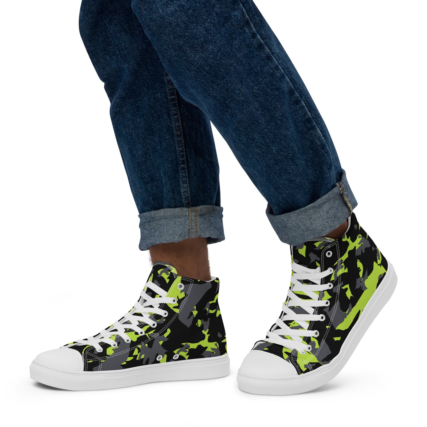 White Neutral Radiance Men’s high top canvas shoes