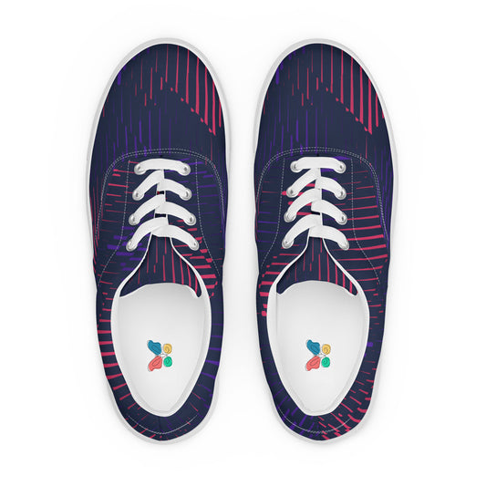 Blissful Blossom Men’s lace-up canvas shoes