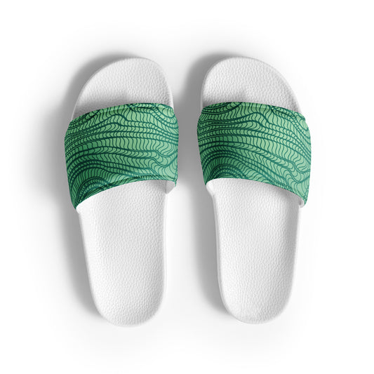 waves pattern Men’s slides