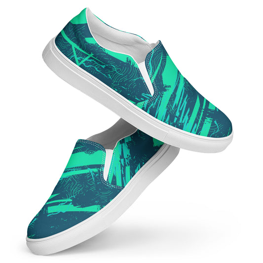 Nautical Jade Men’s slip-on canvas shoes